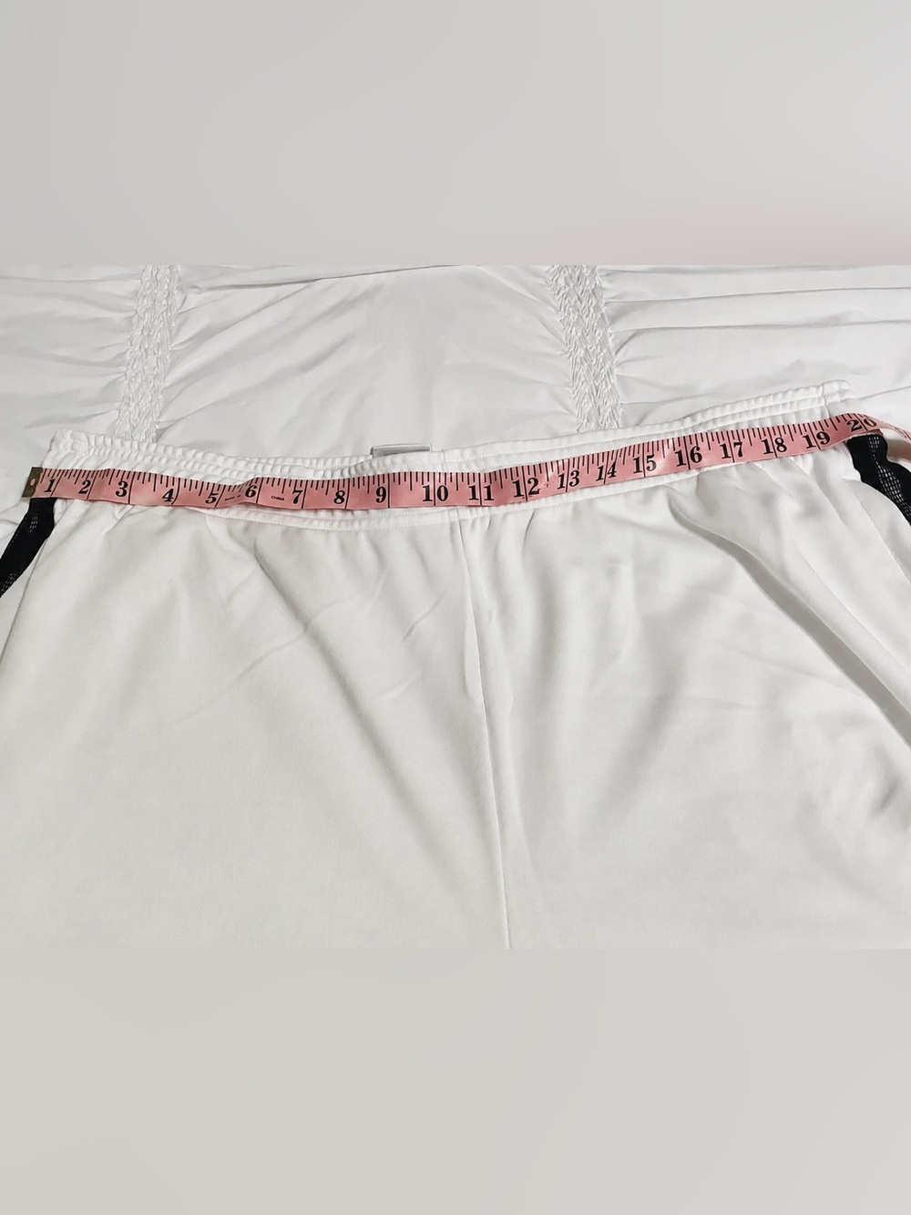 adidas White Track Joggers with Black Side Stripes - Picture 2 of 4